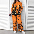 Halloween Christmas Eve Printed Two-piece Suit Pack Pi-Mart