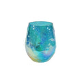 Better Homes & Gardens Hammered 19-Ounce Stemless Wine Glass, Luster Blue EasyOptionXY LLC