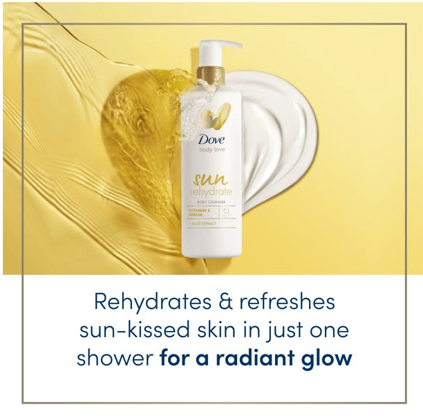 Dove Body Love Sun Rehydrate Liquid Body Wash Cleanser; 17.5 oz EasyOptionXY LLC