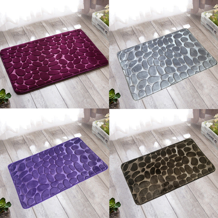 Absorbent Non-slip Stone Embossed Carpet Floor Mat Pi-Mart