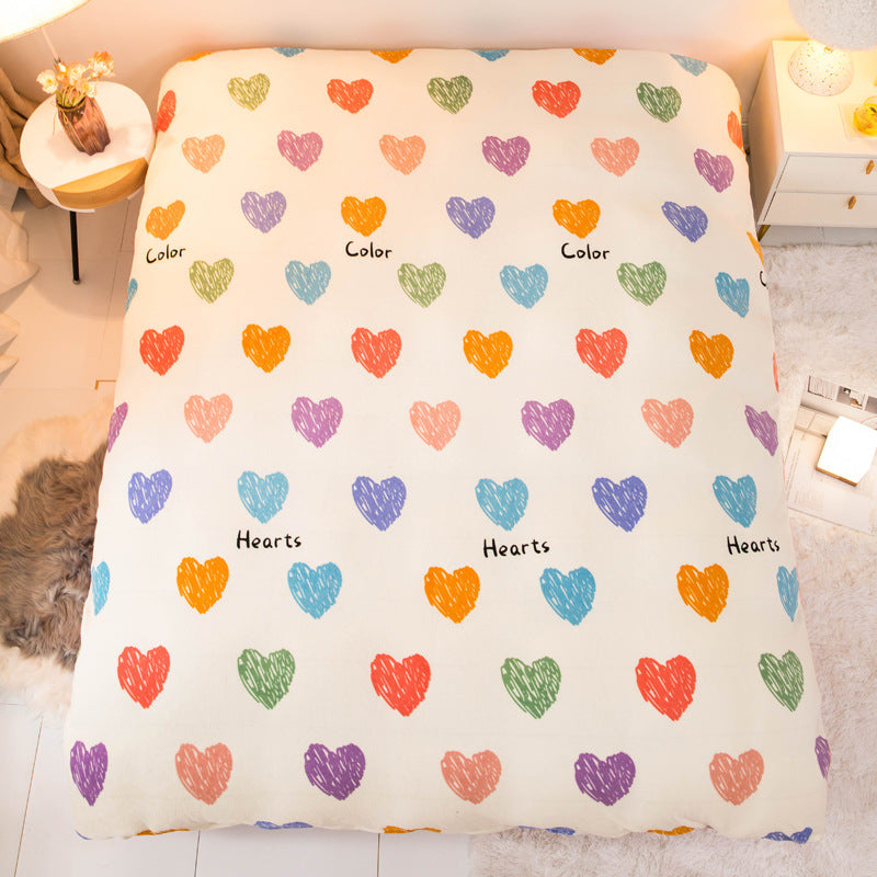 Thick Coral Fleece Double Plush Duvet Cover Pi-Mart