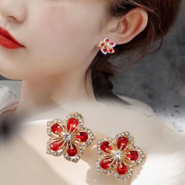 Christmas Snowflake Stud Earrings Pi-Mart