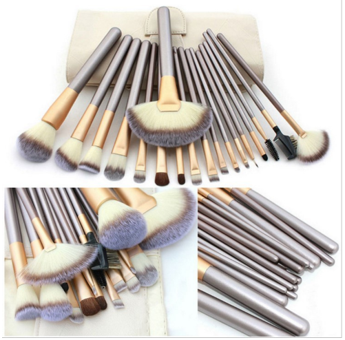 Persian Make-up Brush Suit Rice White Make Up Brush, Champagne Color Brush Handle Make-up Brush Without Pi-Mart