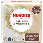 Huggies Wipes with Oat, Aloe & Vitamin E, Unscented, 3 Pack, 168 Total Ct (Select for More Options) EasyOptionXY LLC