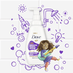 Dove Kids Care Foaming Body Wash Berry Smoothie Hypoallergenic Skin Care For Kids 13.5 oz