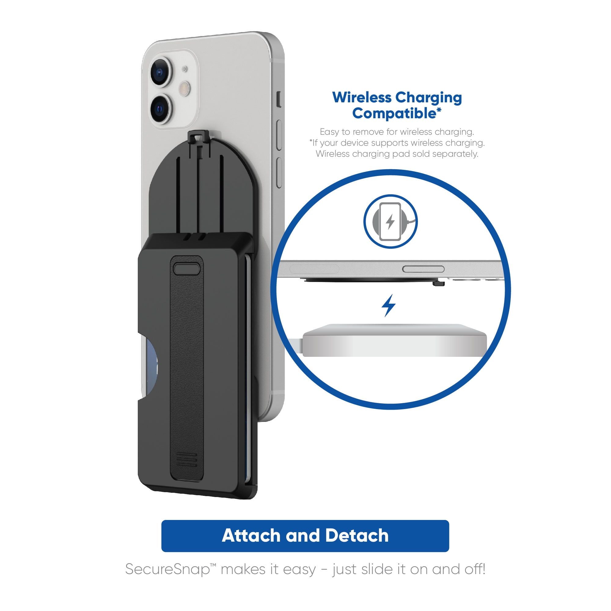 onn. Universal Detachable Wallet for Smartphones - Black EasyOptionXY LLC