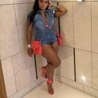 Demin Overalls Women Jumpsuits Mom Jeans One Piece Short Pants High Waist Rompers Y2k Streetwear Jumpsuit Summer 2025 Bodycon Purplish Diva