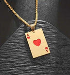 Couple Instagram Style Poker Pendant Necklace
