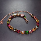 Natural Candy Color Tourmaline Bracelet Female Crystals Pi-Mart