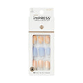 Square Gel Press-On Nails, Matte Medium Blue, 30 Pieces EasyOptionXY LLC