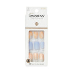 Square Gel Press-On Nails, Matte Medium Blue, 30 Pieces EasyOptionXY LLC