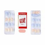 Square Gel Press-On Nails, Matte Medium Blue, 30 Pieces EasyOptionXY LLC