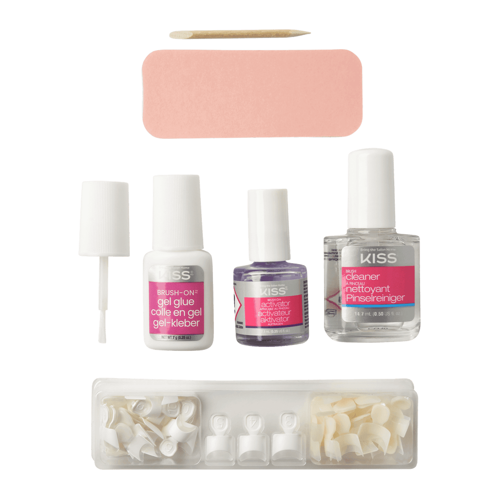 KISS Brush-On Gel Nail Kit, French & Natural Tips, 48 Count EasyOptionXY LLC