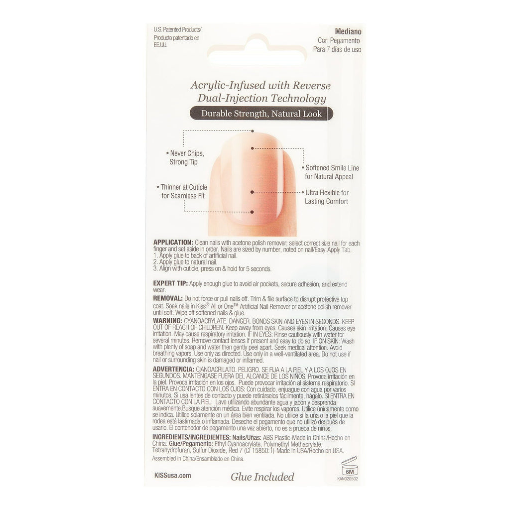 KISS Salon Acrylic Nude French Nails - Cashmere EasyOptionXY LLC