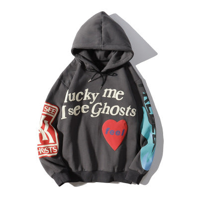 Graffiti alphabet print hoodie sweatshirt Pi-Mart