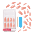 KISS Bare but Better Sculpted Nude Fake Nails, Nude Glow, 28 Count