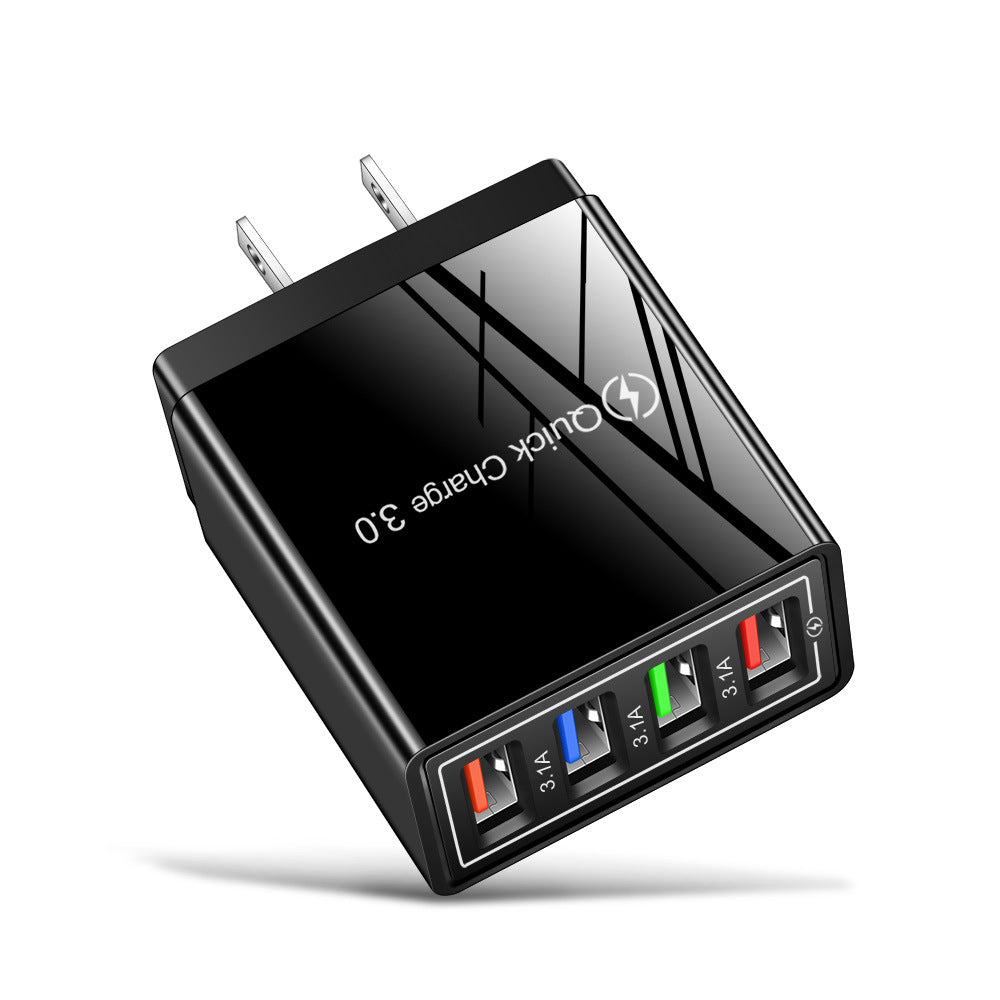 USB Charger Quick Charge 3.0 4 Phone Adapter For Tablet Portable Wall Mobile Charger Fast Charger Pi-Mart