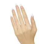 KISS Salon Acrylic Medium Coffin French Nails, White Tips, 28 Count EasyOptionXY LLC