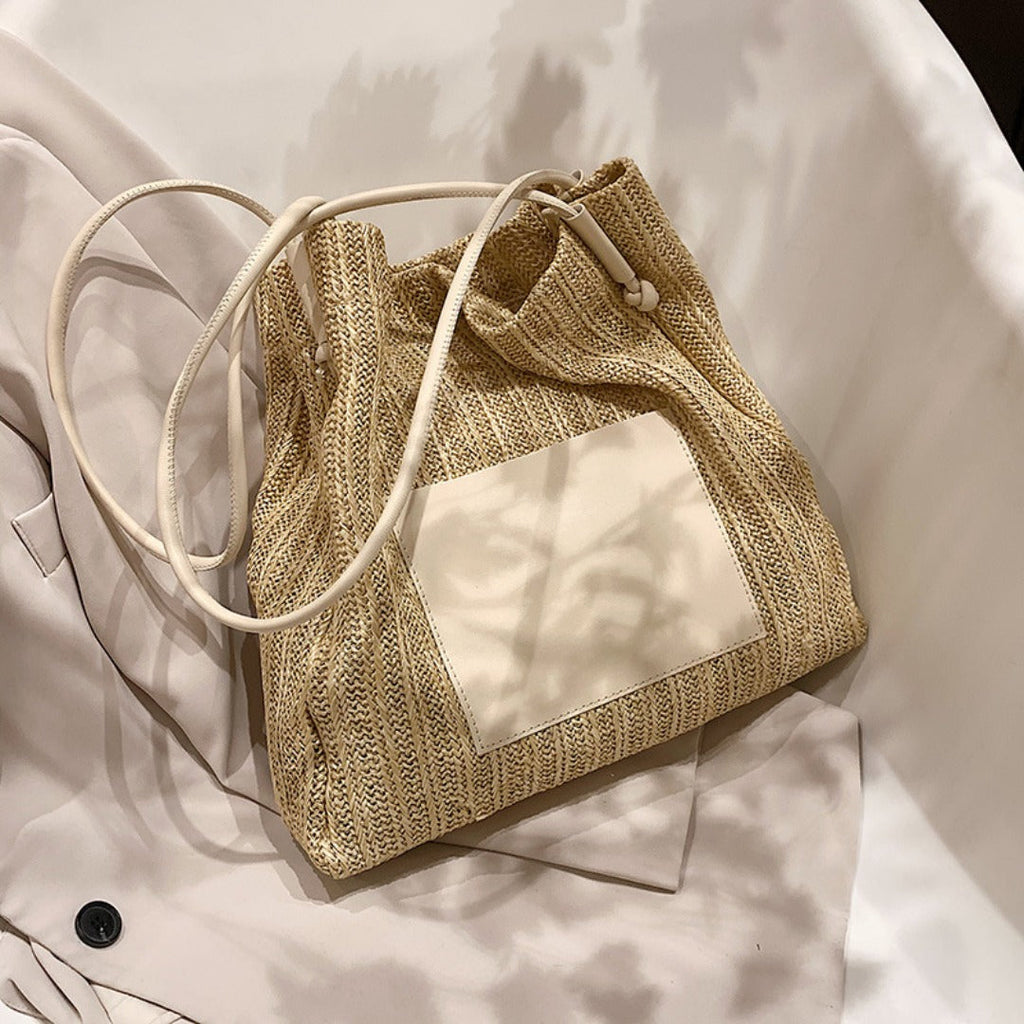 Hobo straw bag, women's summer versatile straw bag, fashionable shoulder hobo bag, large capacity tote bag - SJB-DIAMOND ELITES