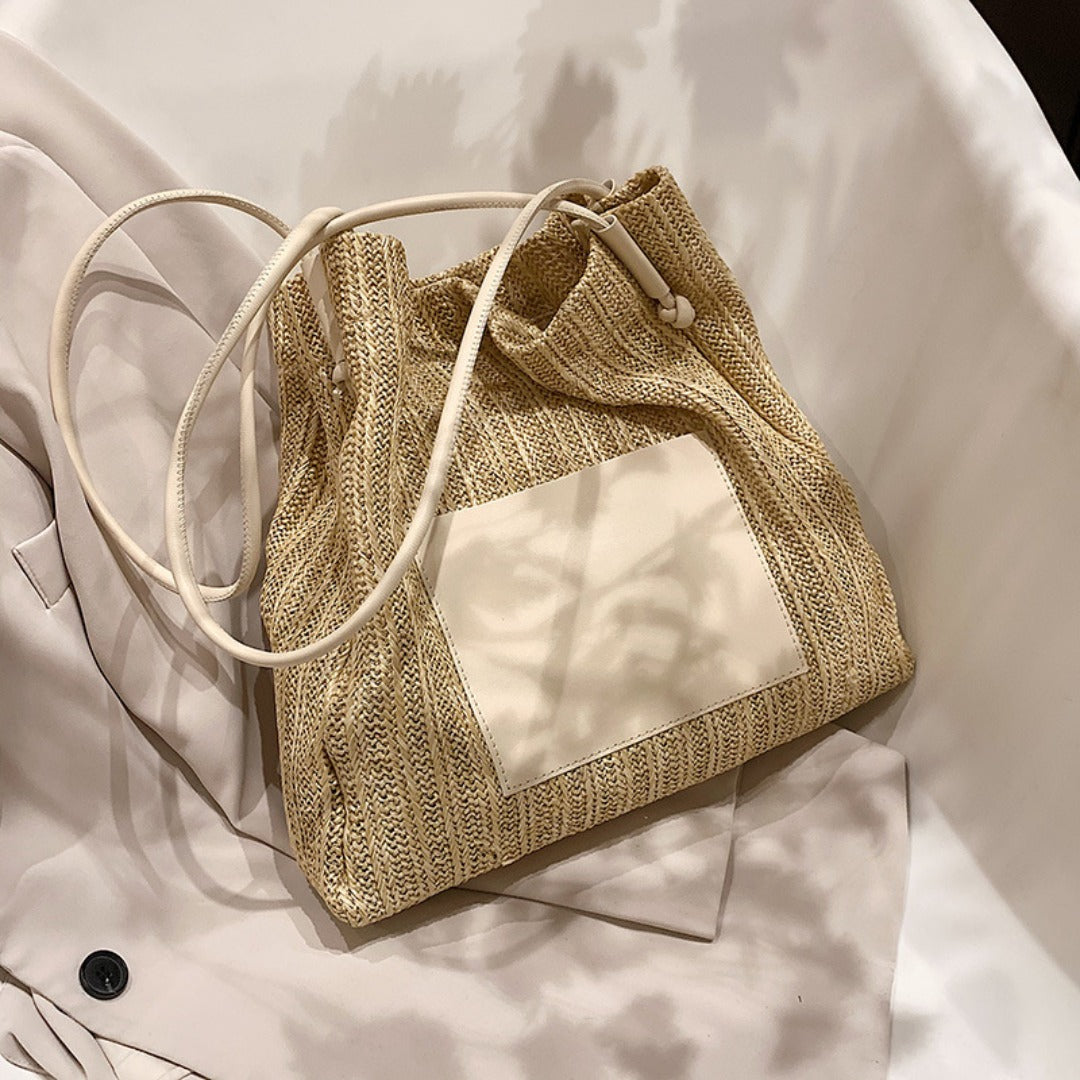 Hobo straw bag, women's summer versatile straw bag, fashionable shoulder hobo bag, large capacity tote bag - SJB-DIAMOND ELITES