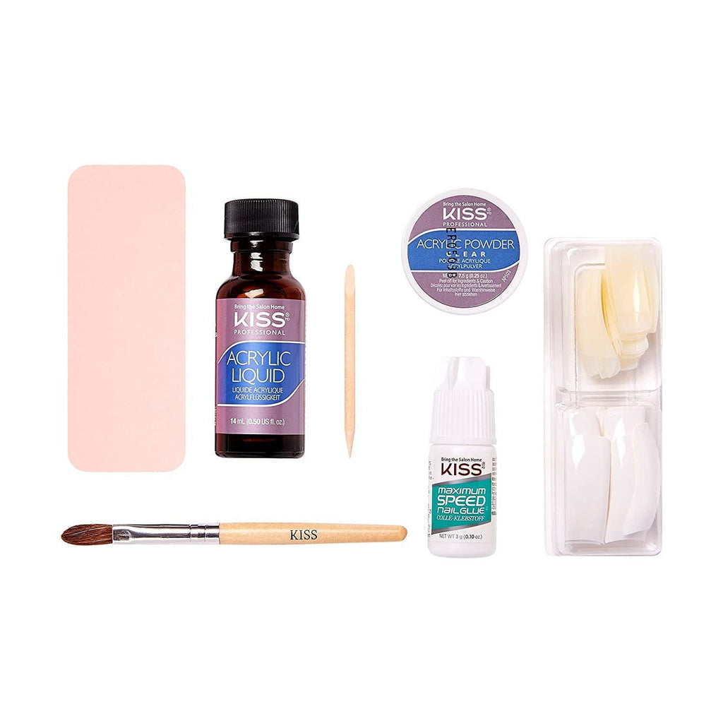 KISS French Acrylic Nail Kit Complete Set, Press on Nails, Fake Nails EasyOptionXY LLC