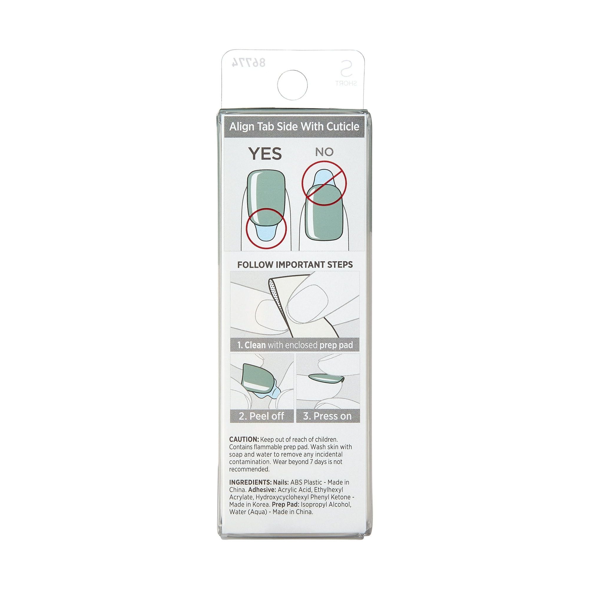 KISS imPRESS Color Long-Lasting Short Square Press-On Nails, Solid Green, 30 Pieces EasyOptionXY LLC
