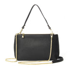 Genuine Leather simple shoulder bag women, stylish large capacity bag, tote purse double zipper, leather chain bag