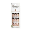 KISS imPRESS 'For the Night' Press-On Nails, Black Tip, Medium Length, Coffin Shape, 33 Ct. EasyOptionXY LLC