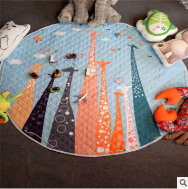 Explosion models Ins cotton car storage mat storage toy mats Round outing children climbing mat storage bag Pi-Mart