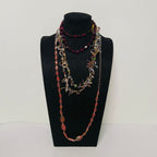Handmade Premium Crystal Necklace |  Artisan Woven Jewelry with Alloy Accents  | Elegant Sparkling Statement Necklace for Women (MAC344)