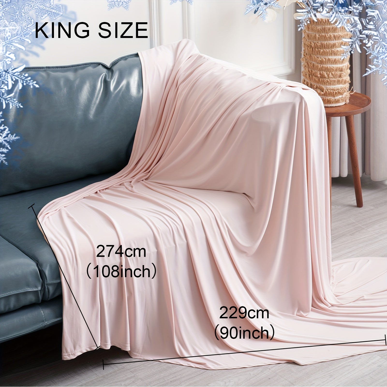 Cooling Blanket For Hot Sleepers - Soft, Breathable, Lightweight, Portable Silky Durable Single Layer Throw With Reversible Design, Ideal For Home Office Travel Car, Summer Use, Machine Washable - 1Pc Lootquake LLC