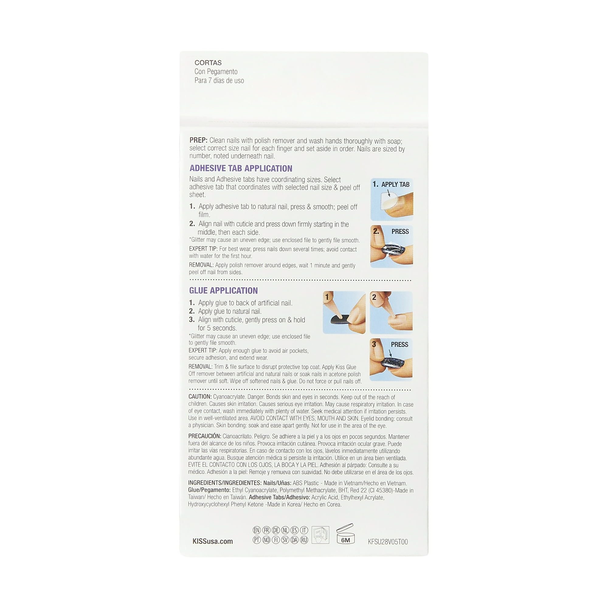 KISS Gel Fantasy Ready-to-Wear Fake Nails, 'Ab Fab', 28 Count EasyOptionXY LLC