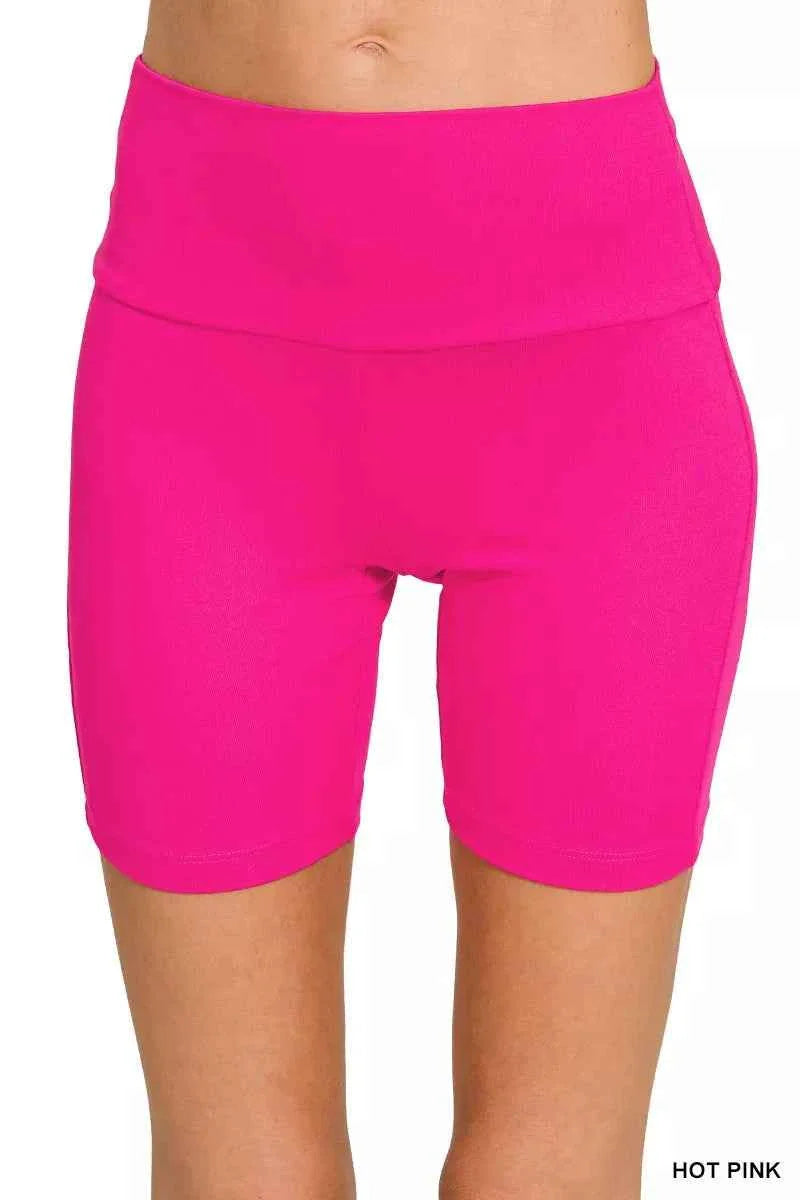 Zenana Brushed Dty Microfiber Top & Biker Shorts THRIXINE