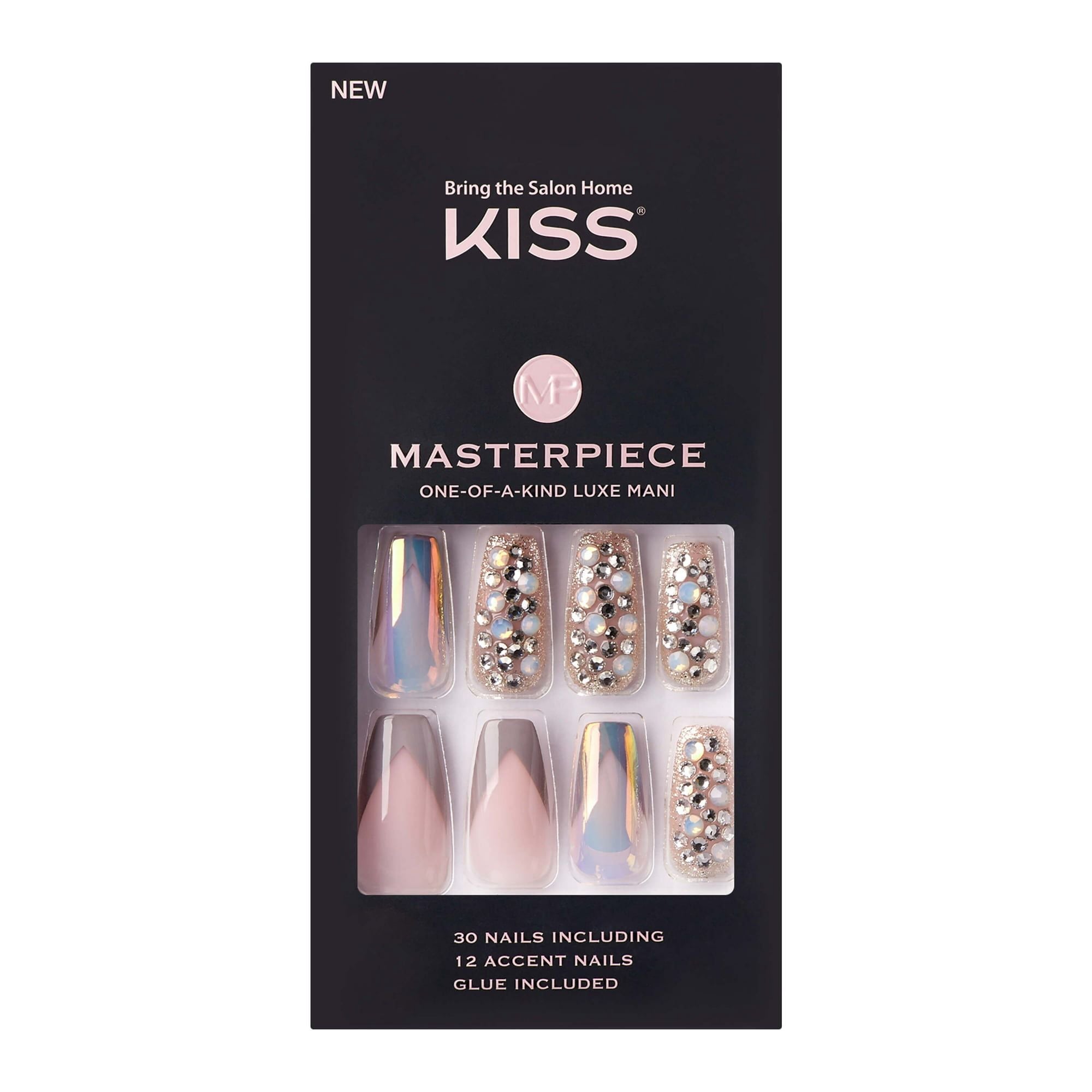 KISS Masterpiece One-of-a-Kind Luxe Nails, Love It!, Long, Coffin