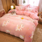Milk Duvet Set Single Thickened Double Sided Duvet Cover Pi-Mart
