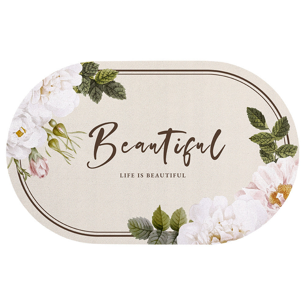 Bathroom Thickened Absorbent Floor Mat Pi-Mart