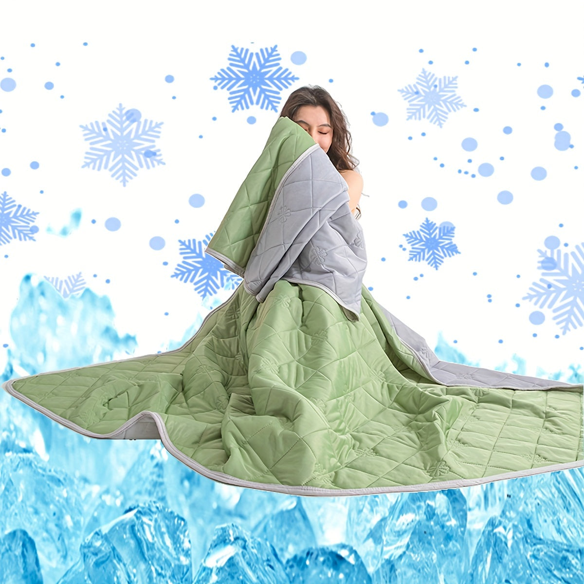 1pc Large Cooling Blanket - Soft, Breathable, Lightweight, Air Cooling Comforter for Hot Sleepers, Absorbs Heat, Smooth Cover for Ultimate Summer Sleep Lootquake LLC