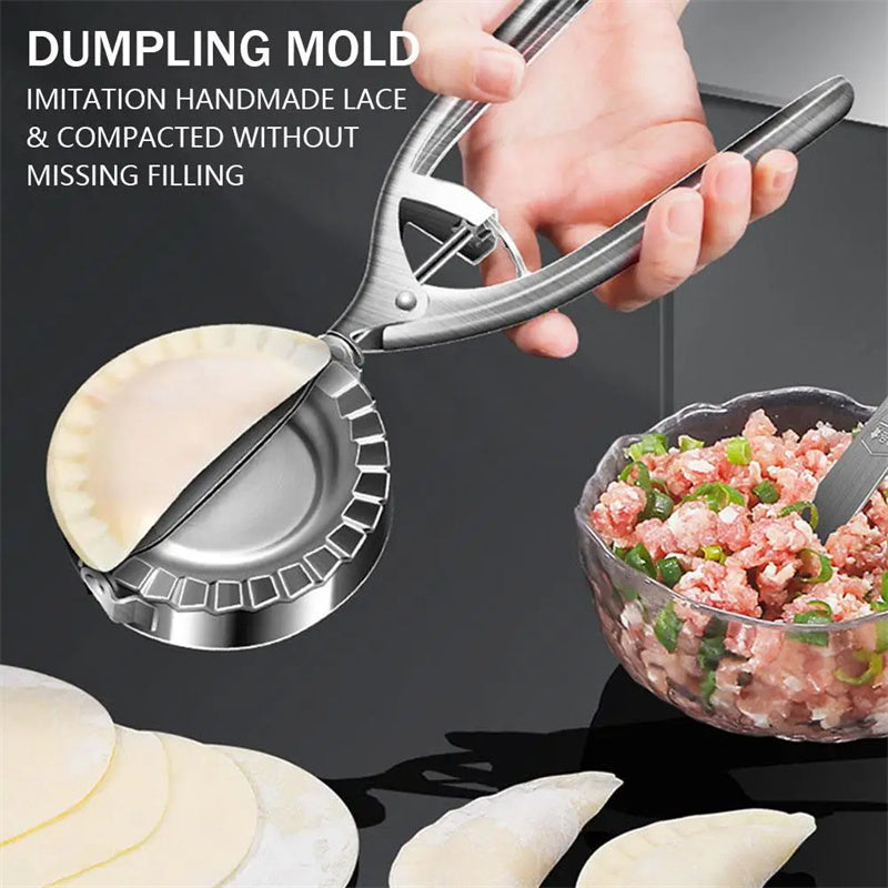 Kitchen Dumpling Mold Stainless Steel Dumpling Machine Pressing Home Baking Tool Skin Press Tool Dumpling Noodle Manual Kitchen Gadgets Pi-Mart