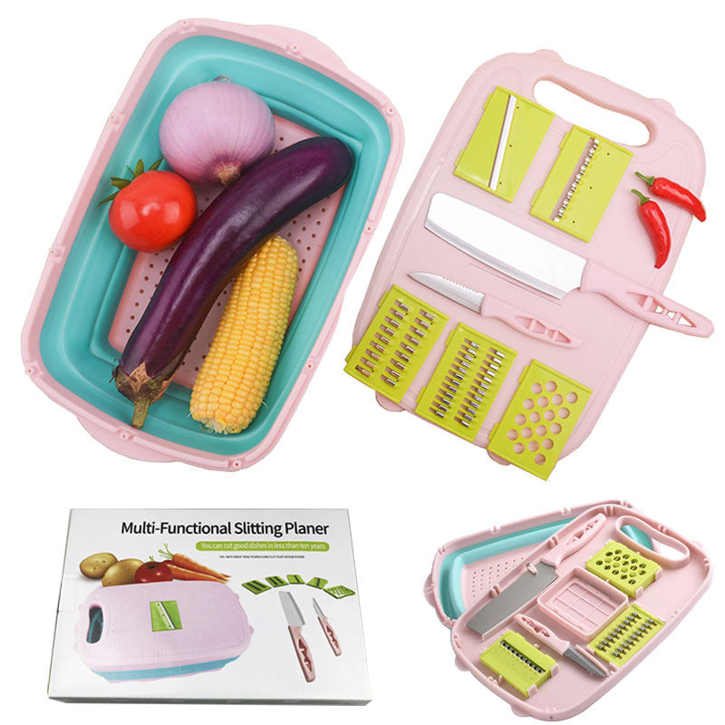 Kitchen Multifunctional Cutting Board Collapsible Cutting Board Cutting Tool Vegetable Cutting Board Set Pi-Mart