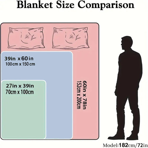 1pc Boho Elephant Printed Blanket, Gift Blanket For Couch Bed Sofa Car Camping Travelling, Blanket Suitable For All Seasons