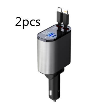 Metal Car Charger 100W Super Fast Charging Car Cigarette Lighter USB And TYPE-C Adapter Pi-Mart