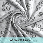 1pc Comfy Puppy Blanket with Cute Paw Prints - Soft, Warm Fleece for Dogs and Cats - Ideal for Nap Time and Travel
