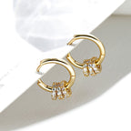 Stainless Steel Minimalist Huggie Hoop Earrings Pi-Mart