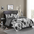 Diamond Check Quilt Cover Bed Set Pi-Mart