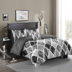 Diamond Check Quilt Cover Bed Set Pi-Mart