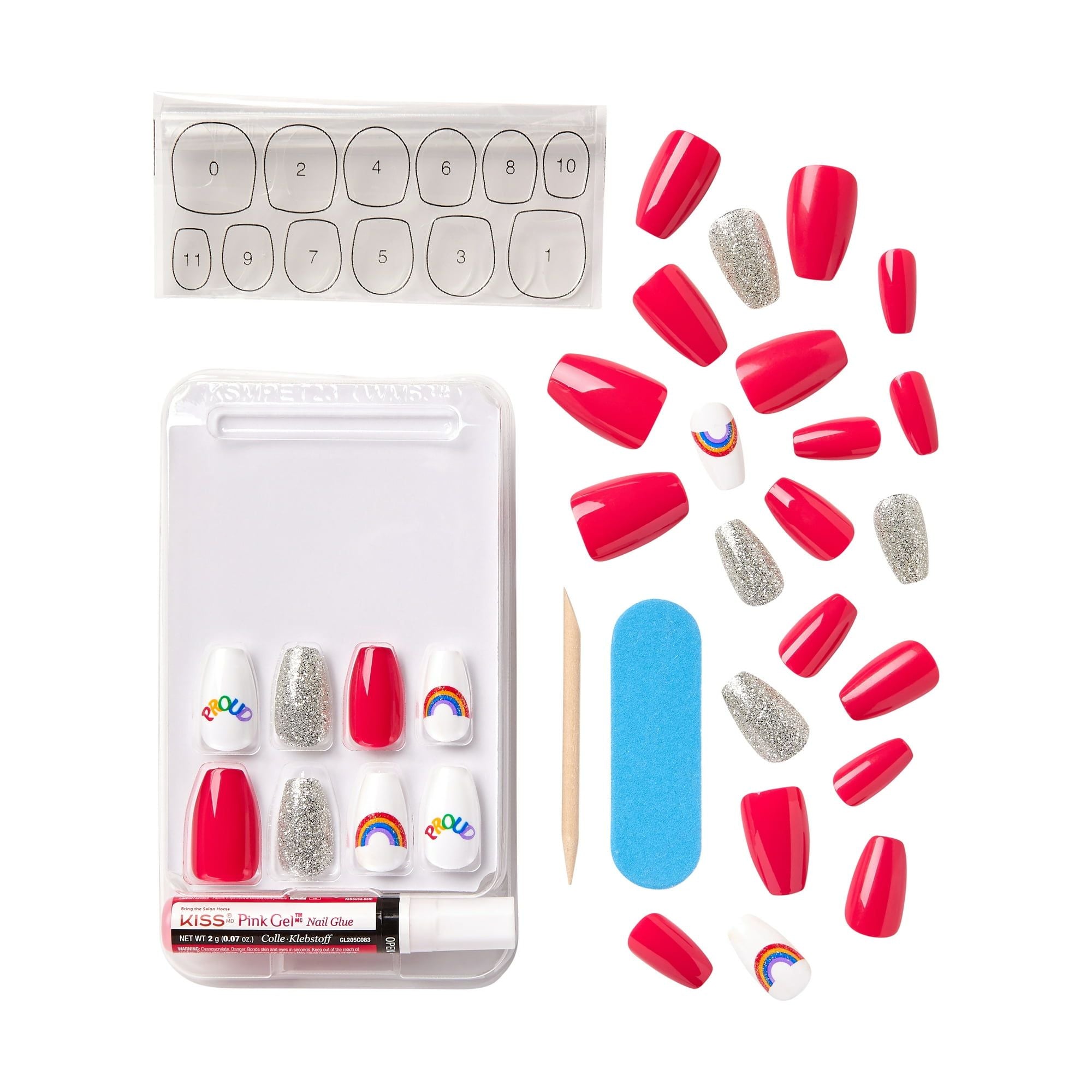 KISS Special Design Limited Edition Pride Nails, 'On My Way', 28 Count EasyOptionXY LLC