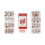 KISS imPRESS Medium Coffin Gel Press-On Nails, Matte Medium Brown , 30 Pieces EasyOptionXY LLC