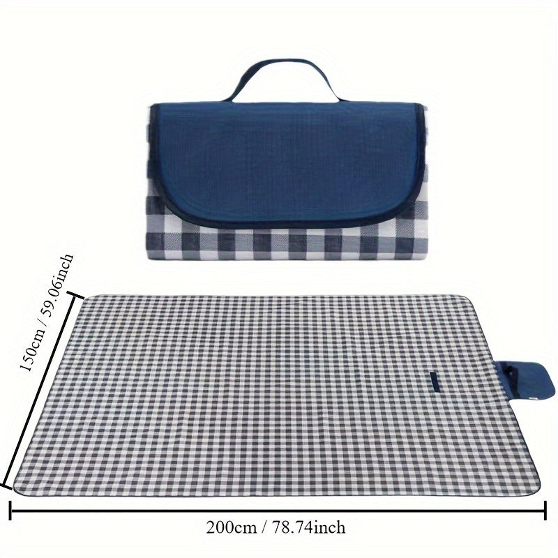 Waterproof Sandproof Picnic Blanket Beach Mat - Large, Machine Washable, Foldable, Ideal for Beach, Travel, Camping, Hiking, Park Grass, Indoor and Outdoor Activities