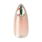 KISS Gel Fantasy Allure Ready-To-Wear Long Almond Fake Nails, Pink & Silver, 28 Pieces EasyOptionXY LLC