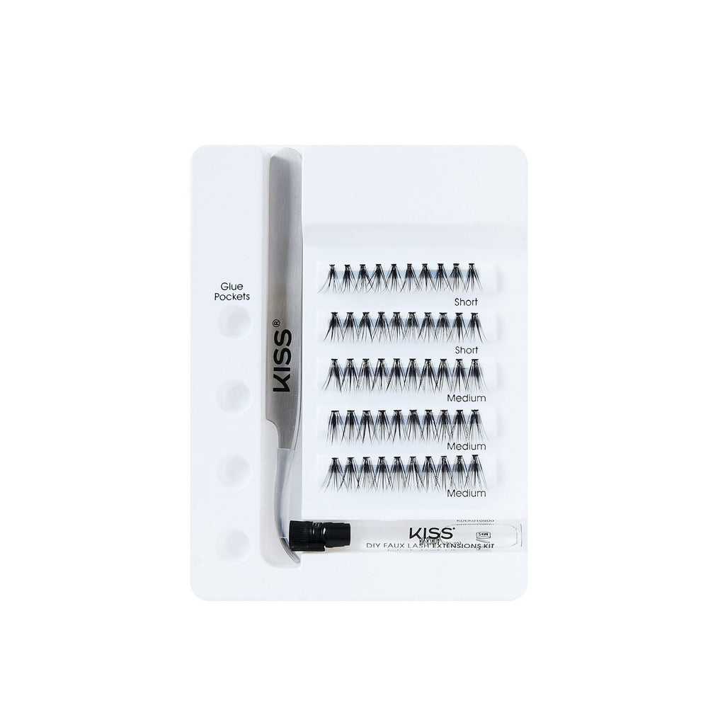 KISS Lash Couture DIY Faux Eyelash Extension Kit, 50 Cluster Eyelashes EasyOptionXY LLC